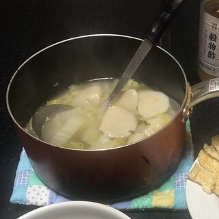 市販の餃子で　簡単水餃子